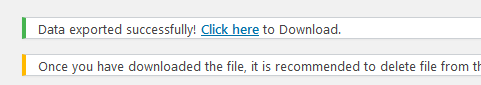 「Export All URLs」の設定画面上部